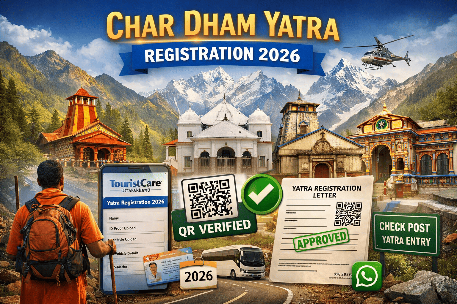 Char Dham Yatra Registration 2026: Complete TouristCare Guide